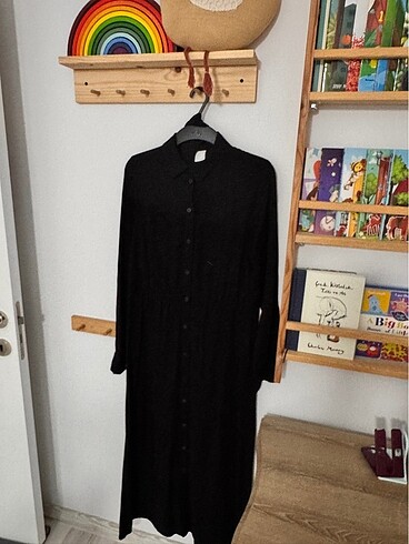 H&M pamuk elbise siyah - Görsel 5