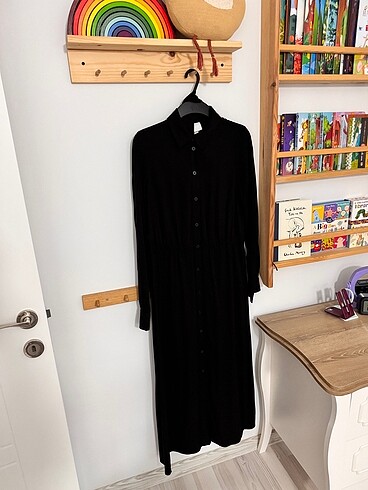 H&M pamuk elbise siyah - Görsel 6