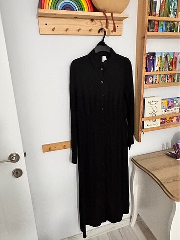 H&M pamuk elbise siyah - Görsel 7