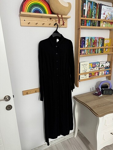 H&M pamuk elbise siyah - Görsel 9