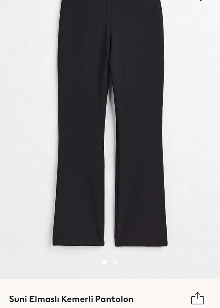 H&M Suni elmaslı kemerli pantolon - Görsel 4