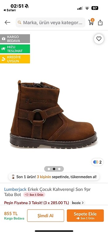 Lumberjack kahverengi bot - Görsel 13