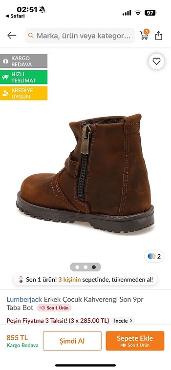 Lumberjack kahverengi bot - Görsel 15