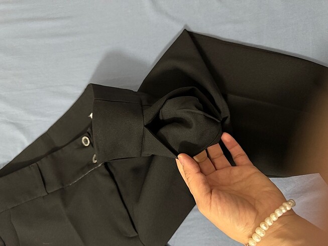 Kumaş siyah pantolon - Görsel 9