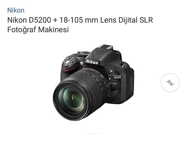 Nikon D5200 18-105mm VR Lens DSLR Fotoğraf Makinesi