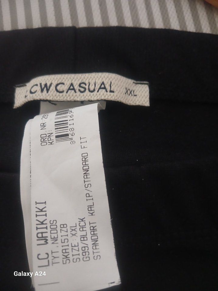 Siyah Kemerli Kadın Tayt - Görsel 3