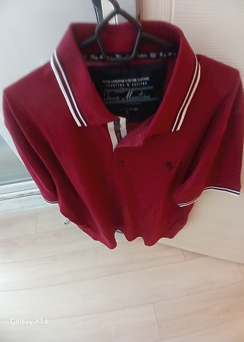 Bordo Pamuklu Erkek Polo Tişört - Görsel 5