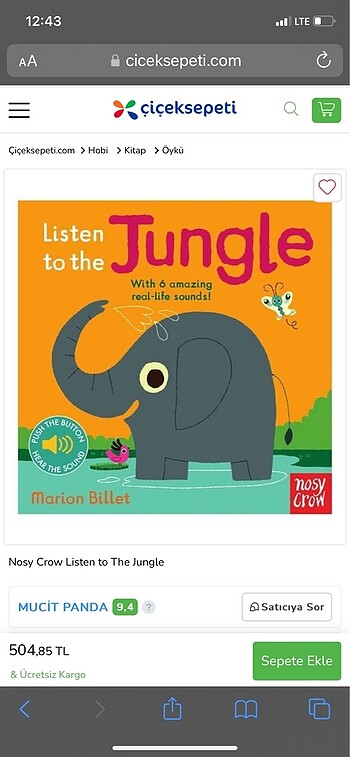 Nosy Crow Listen to the Jungle