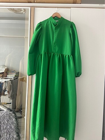 38 Beden Lavinia Couture Yeşil Elbise 38 beden