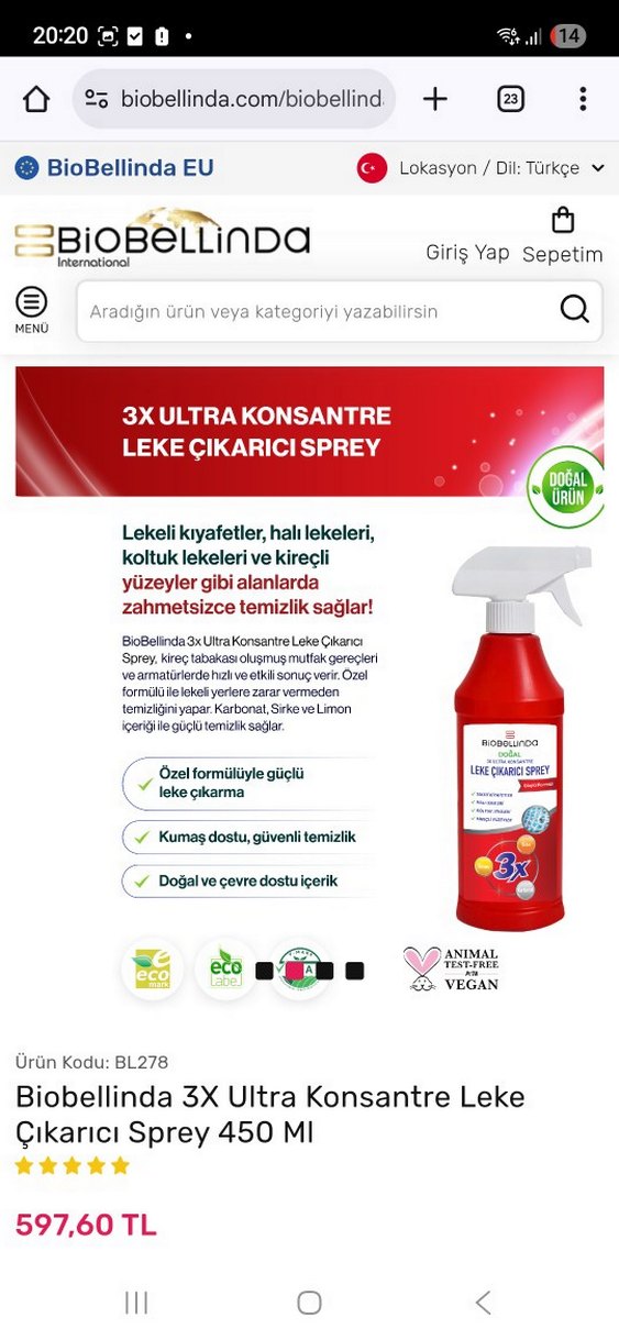 Biobellinda Leke Çıkarıcı Konsantre fisfis - Görsel 2