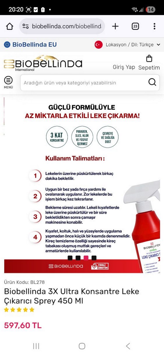 Biobellinda Leke Çıkarıcı Konsantre fisfis - Görsel 3