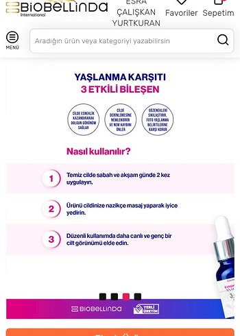 Biobellinda 3 Etkili Anti Aging Kolajen Serum 30 ml - Görsel 2