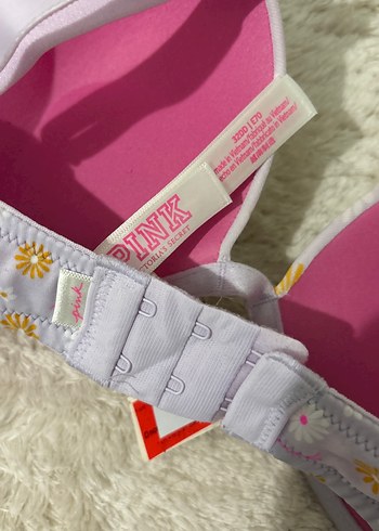 Victorias Secret Pembe Çiçek Desenli Sütyen 32DD - Görsel 3