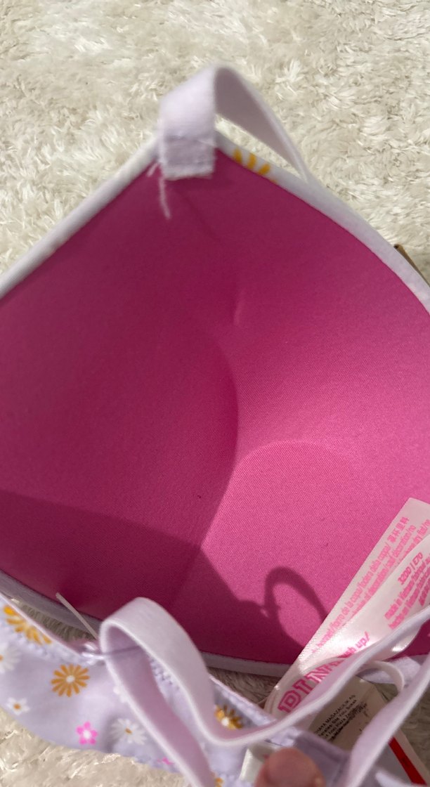 Victorias Secret Pembe Çiçek Desenli Sütyen 32DD - Görsel 4