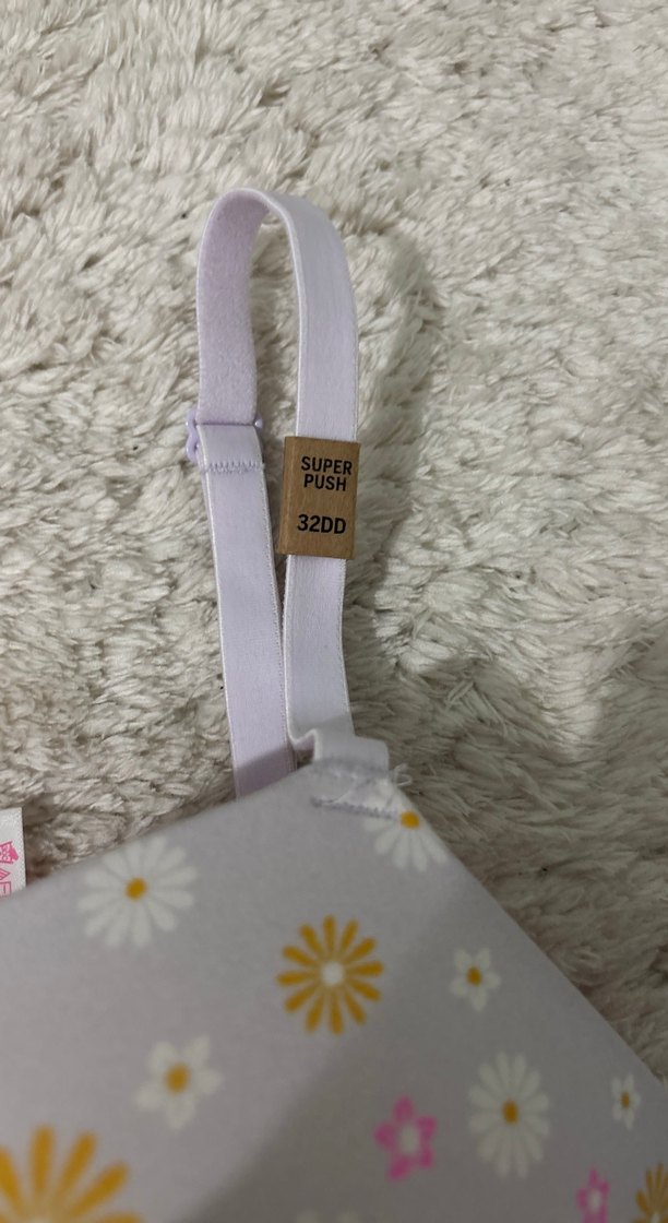 Lila Çiçek Desenli Bohem Sütyen - Görsel 2