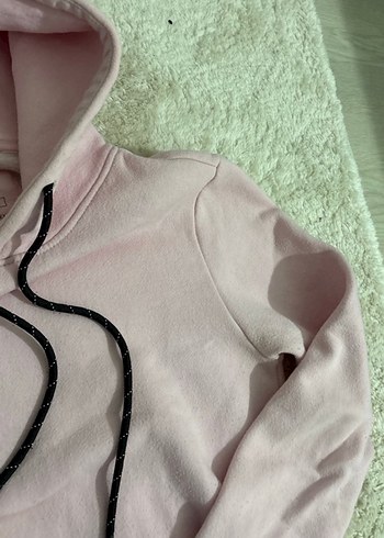 Pembe Kapüşonlu Rahat Kesim Sweatshirt - Görsel 3