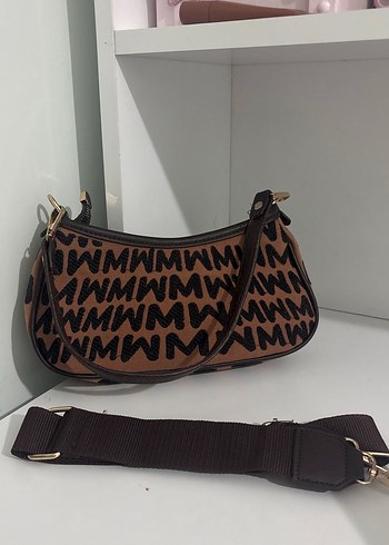 Kahverengi Desenli Kadın Deri Çanta - Görsel 2