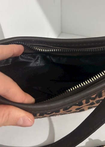 Kahverengi Desenli Kadın Deri Çanta - Görsel 3