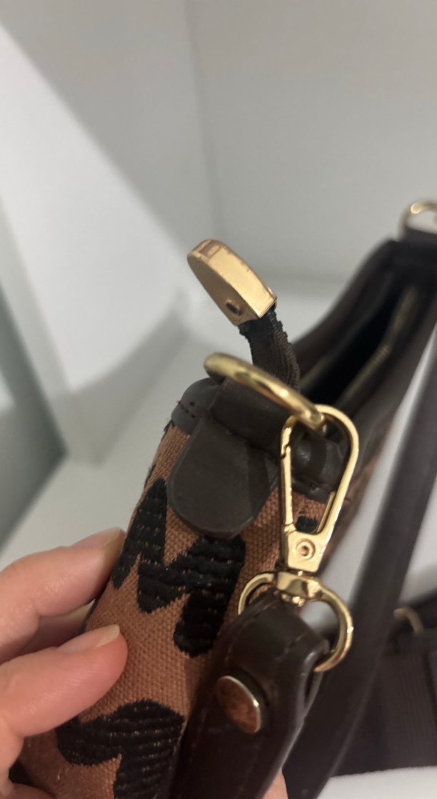 Kahverengi Desenli Kadın Deri Çanta - Görsel 4