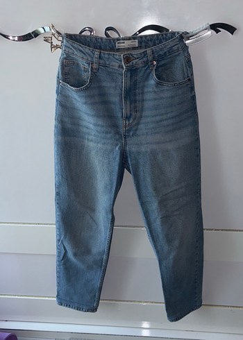 Kadın Mavi Mom Slim Kot Pantolon