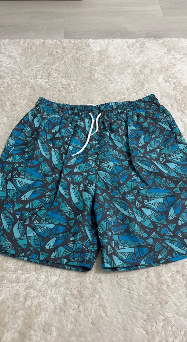 Mavi Desenli Erkek Deniz Şortu - Görsel 3