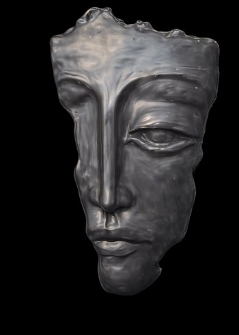 Gri Duvar Figürü Yüz Tasarımı mask - Görsel 2