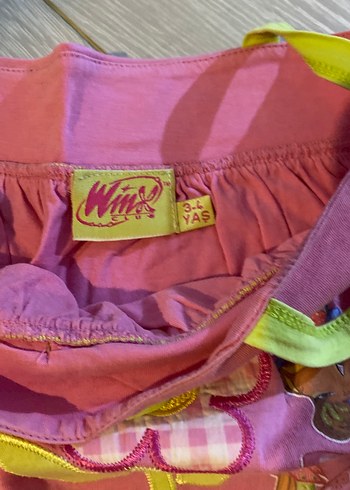4 Yaş Beden pembe Renk Kız Çocuk Pembe Baskılı İki Parça Pijama Takımı