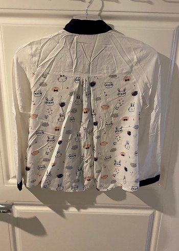 Nakışlı Düğmeli Uzun Kollu Kadın Gömlek8/9  9/10 yaş - Görsel 8