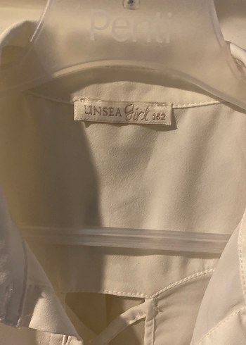 Düğmeli Kolsuz şifon Beyaz çocuk Gömlek - Görsel 7