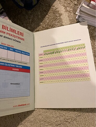 Beden Sekizinci sınıf fen bilimleri blok test
