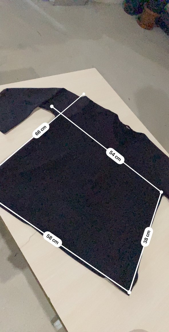 V Yaka Siyah  Uzun Kollu - Görsel 2