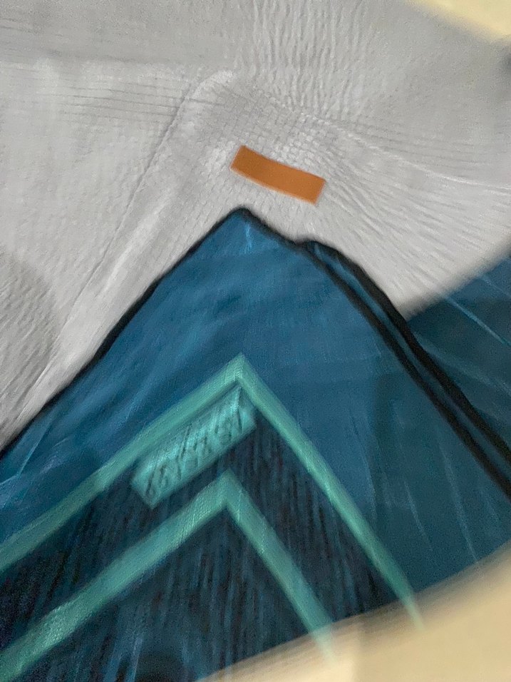 Bohem Tarzda Gri ve Mavi Kadın eşarp - Görsel 2