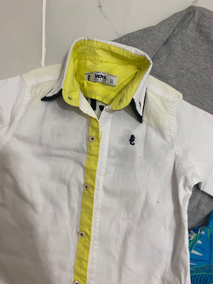 Erkek Çocuk Kısa Kollu Gömlek Beyaz - Görsel 3