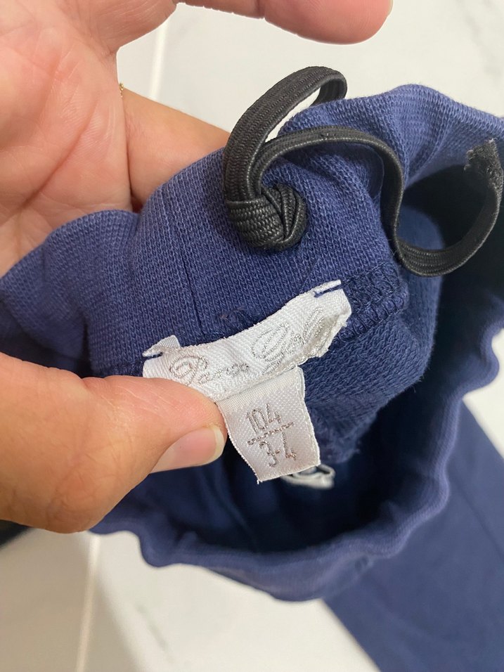 Gri Bisiklet Yaka Tişört ve Mavi Jogger Eşofman - Görsel 3