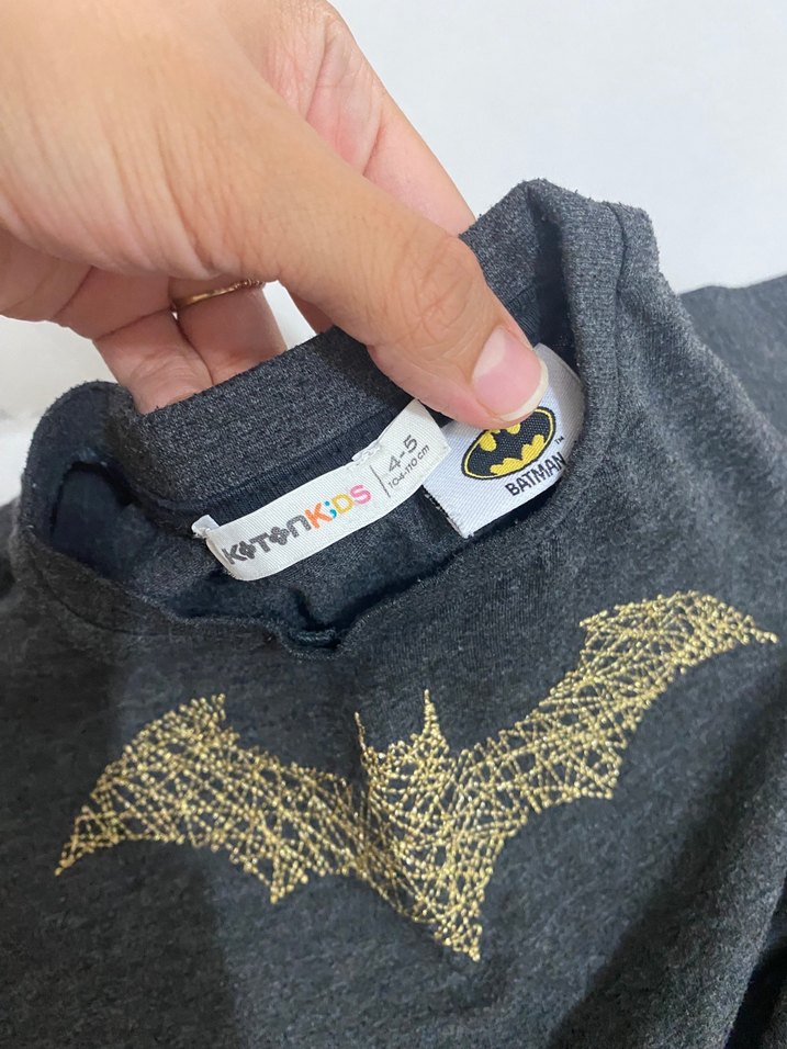 Gri Bisiklet Yaka Tişört ve Mavi Jogger Eşofman - Görsel 2