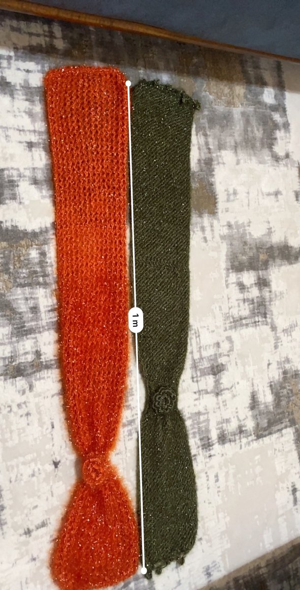 Çok Renkli Örgü Kadın Şal - Görsel 2