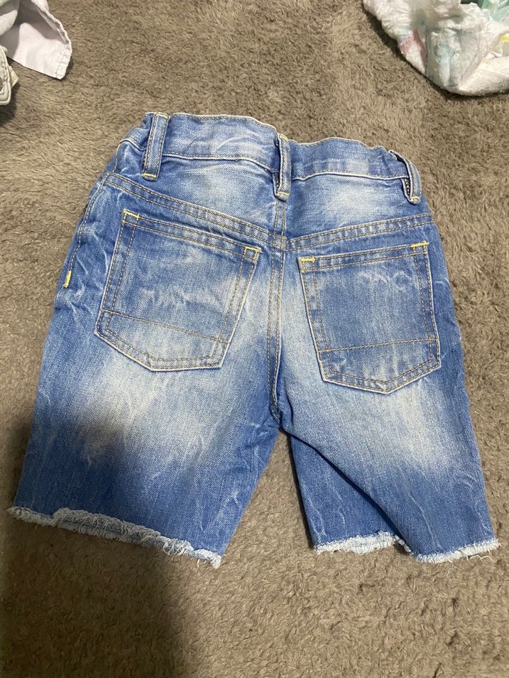 Mavi Erkek/kız çocukKot Şort Buckle Detaylı - Görsel 3