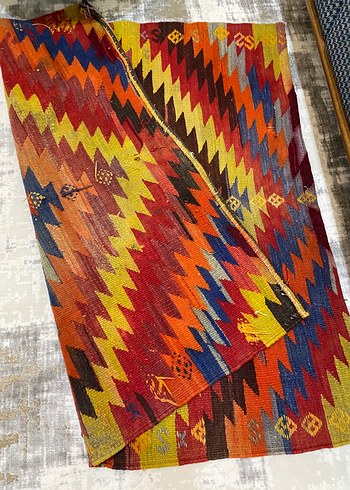 Çok Renkli Bağlama Desenli Geleneksel Halı - Görsel 3