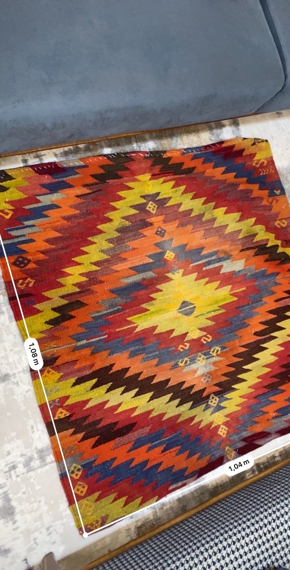 Çok Renkli Bağlama Desenli Geleneksel Halı - Görsel 4