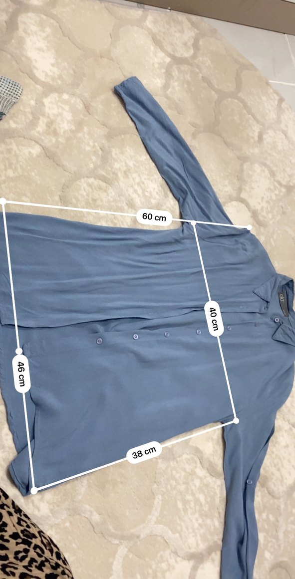 Mavi Kadın Uzun Kollu Gömlek - Görsel 3