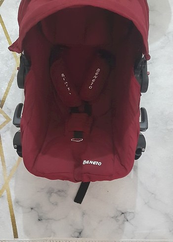 Bordo Beneto Bebek Arabası ve puseti - Görsel 3