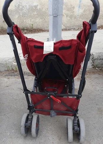 Bordo Beneto Bebek Arabası ve puseti - Görsel 2