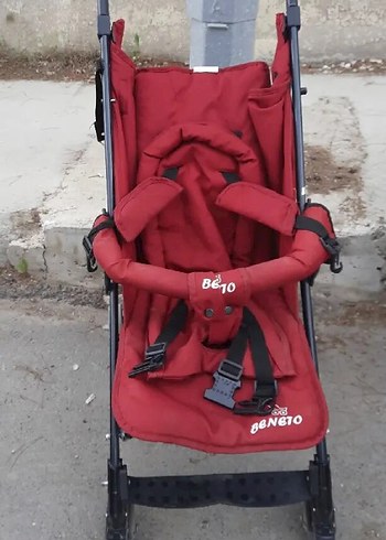 Bordo Beneto Bebek Arabası ve puseti - Görsel 7