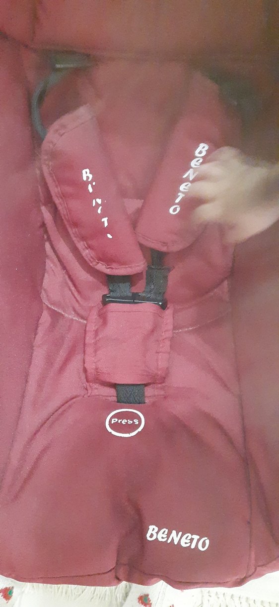 Bordo Beneto Bebek Arabası ve puseti - Görsel 4