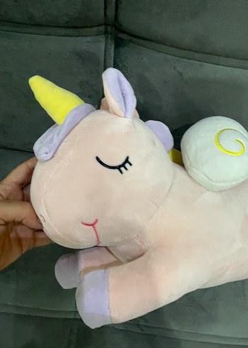 Beden Bej Pastel Renkli Peluş Unicorn Oyuncak