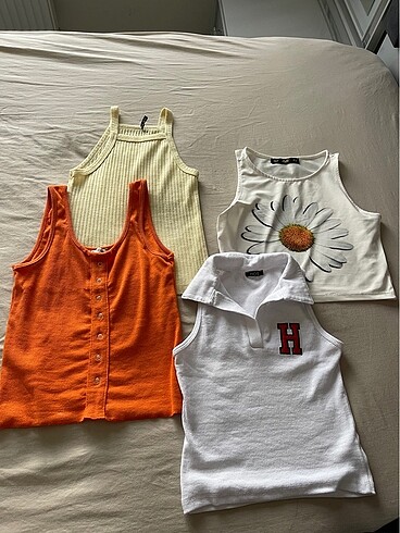s Beden beyaz Renk Askılı crop