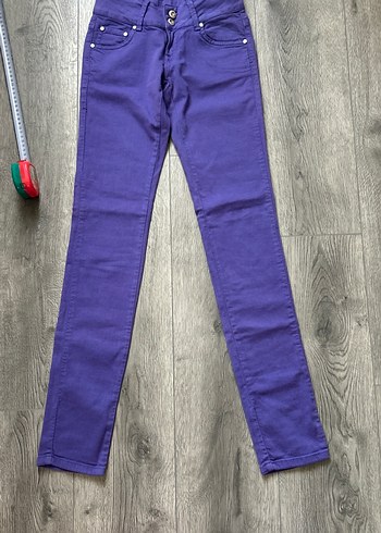 xs Beden pembe Renk Muhteşem renk Elastik Denim xs