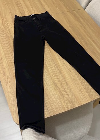 Siyah yüksek bel jean - Görsel 4