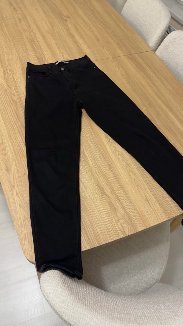 Siyah yüksek bel jean - Görsel 4