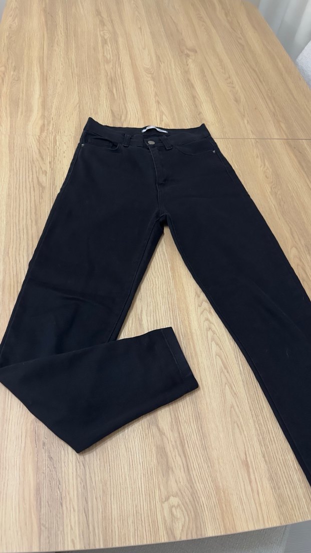 Siyah yüksek bel jean - Görsel 2